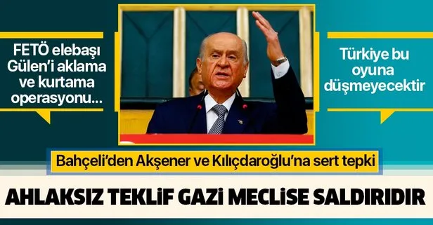 Son dakika: Bahçeli’den Akşener ve Kılıçdaroğlu’na sert tepki: Ahlaksız teklif Gazi Meclis’in güvenirliğine saldırıdır