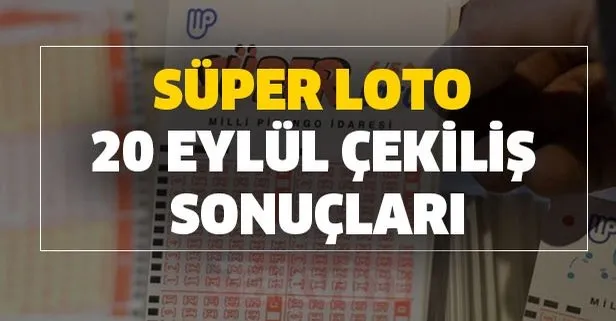 20 Eylül Süper Loto çekiliş sonuçları için tıklayınız - Milli Piyango online Süper Loto sonucu kazanan numaralar ekranı