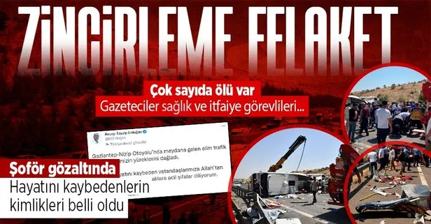 Gaziantep’te feci kaza! Çok sayıda ölü var! 2 Gazeteci, itfaiye ve sağlık görevlisi... Başkan Erdoğan’dan taziye mesajı