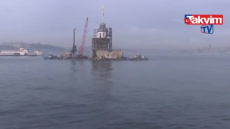 Lego değil gerçek! Kız Kulesi'nde kubbe ortaya çıktı |VİDEO