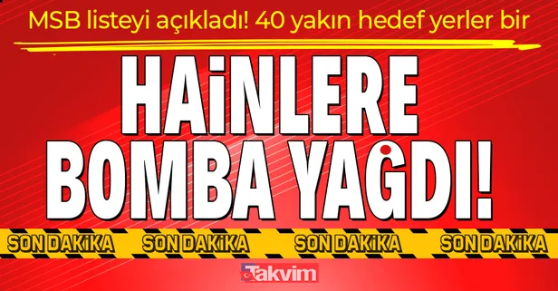 Kuzey Irak'a hava harekatı! 40 hedef imha edildi