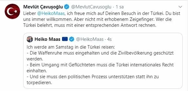 son-dakika-disisleri-bakani-cavusoglundan-alman-mevkidasi-maasin-elestirilerine-yanit-1571947617490.jpg Son dakika: Dışişleri Bakanı Çavuşoğlu'ndan Alman mevkidaşı Maas'ın eleştirilerine yanıt-1