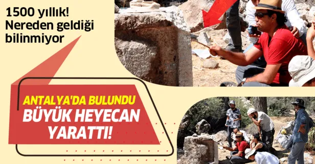 Antalya'da bulundu büyük heyecan yarattı! Tam 1500 yıllık
