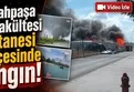 Cerrahpaşa Tıp Fakültesi bahçesinde yangın!