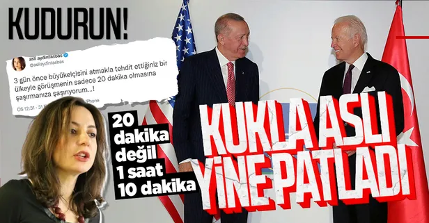 Başkan Erdoğan-Biden görüşmesi 1 saat 10 dakika sürdü, provokatif gazeteci Aslı Aydıntaşbaş yine patladı