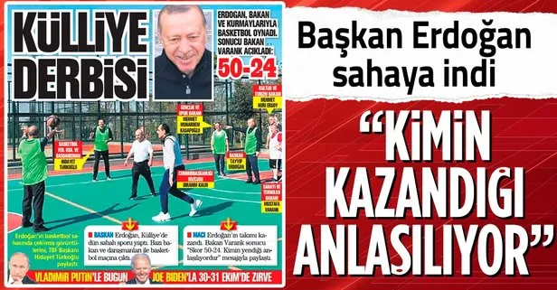 Külliye derbisi! Kazanan 50-24’lük skorla Başkan Erdoğan’ın takımı