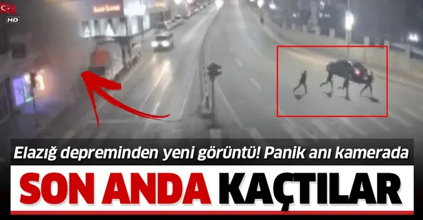 Son dakika: Elazığ depreminden yeni görüntüler ortaya çıktı! Çöken binadan böyle kaçtılar