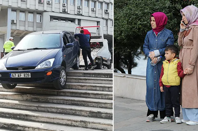 Valilik önünde şaşırtan anlar