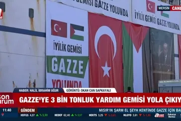 Gazze'ye 3 bin tonluk yardım