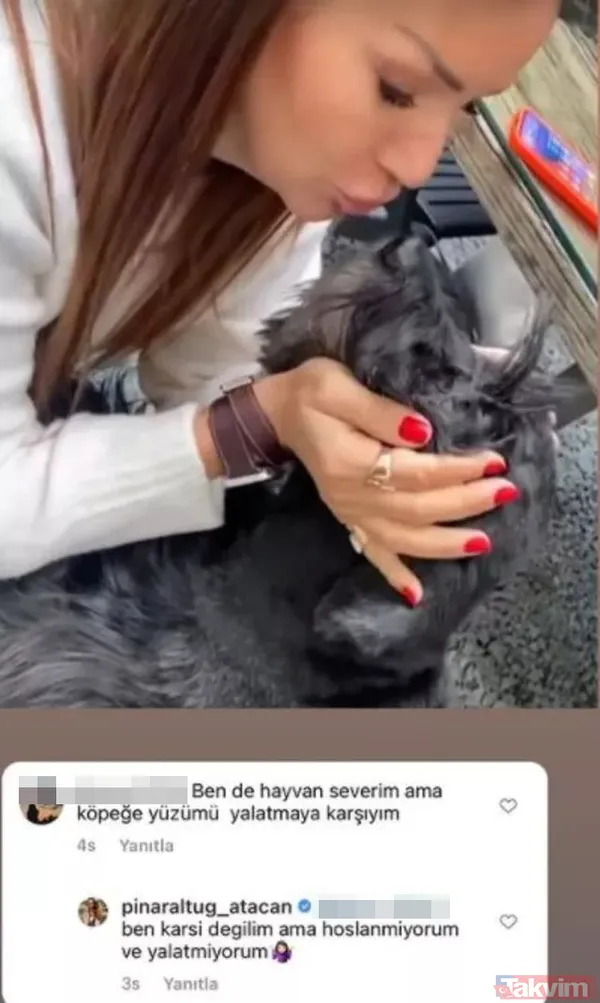 Pınar Altuğ yine online 'hoşlanmıyorum ve yalatmıyorum!' Mini eteğini eleştiren takipçisine de ağzının payını veren Pınar Altuğ... - 8