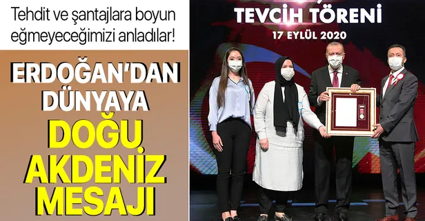 Son dakika: Başkan Erdoğan'dan çok net Doğu Akdeniz mesajı: Tehdit ve şantajlara boyun eğmeyeceğimizi anladılar