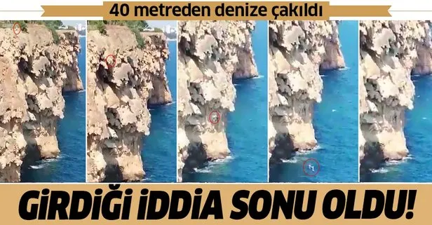 Antalya’da iddia için 40 metreden denize atlayan Rus genç öldü!
