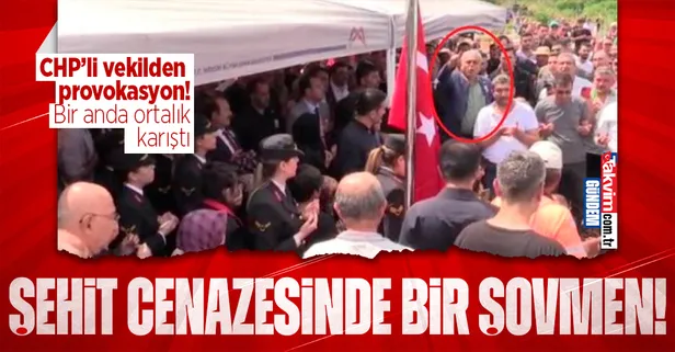 Dertleri taziye değil şov! CHP'li Milletvekili Çakır şehit cenazesinde olay çıkardı: "Hoca Atatürk'e de söyle"