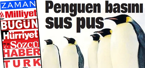 Penguen basını sus pus