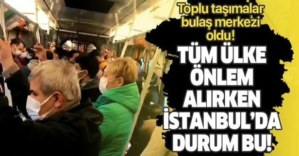 İstanbul’da metro ve metrobüste sabah yoğunluğu! Koronavirüs önlemleri hiçe sayıldı