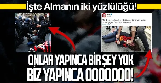 Alman Bild gazetesinden iki yüzlülük! 1 Mayıs üzerinden Türk polisi hakkında algı oluşturmaya çalıştılar!