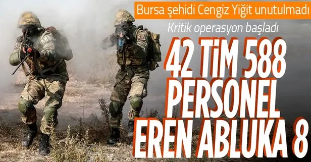 Muş’un Malazgirt ilçesinde 42 tim ve 588 personelle Eren Abluka-8 operasyonu başlatıldı