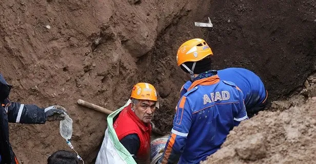 Kayseri'de korku dolu anlar: Toprağın altında ayağı sıkışan işçi 3 saat sonra kurtarıldı