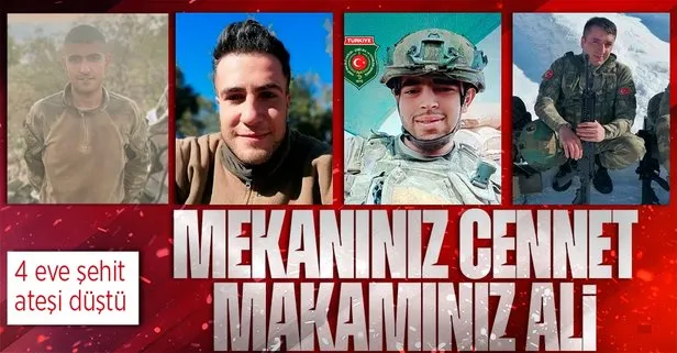 Son dakika: Pençe-Kilit Harekatı bölgesinden acı haber! 4 askerimiz şehit oldu
