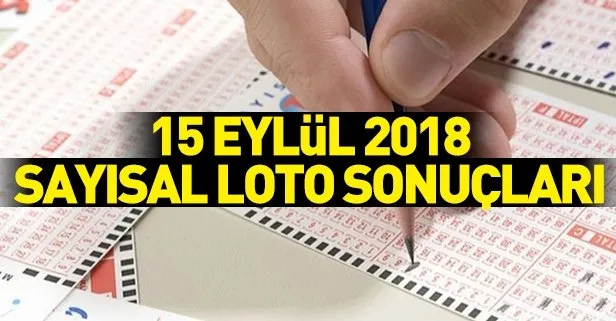 15 Eylül 2018 Sayısal Loto sonuçları belli oldu! Sayısal Loto 1149. hafta çekilişi