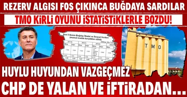 CHP yalan ve iftira siyasetinden vazgeçmiyor! Buğday üzerinden yürütülen algı operasyonunu TMO istatistiklerle bozdu