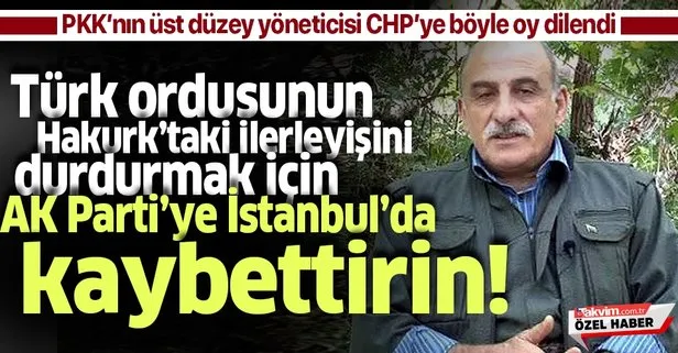 PKK’nın sözde yöneticisi örgütün yayın organında yazdı: Türk ordusunun Hakurk’taki ilerleyişini durdurmak için İstanbul’da AK Parti’ye kaybettirin!