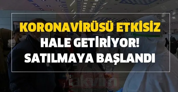 Koronavirüsü etkisiz hale getiriyor! Satılmaya başlandı