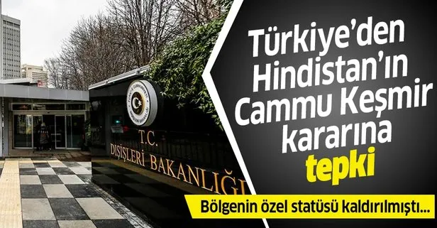Türkiye'den Hindistan'ın Cammu Keşmir kararına tepki