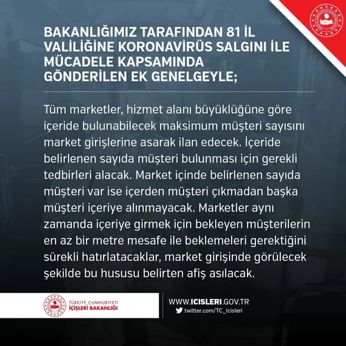 Son dakika: İçişleri Bakanlığından marketlere koronavirüs düzenlemesi: 81 il valiliğine gönderildi-3