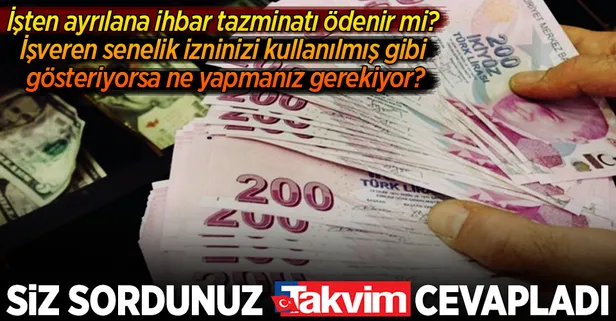 İşten ayrılana ihbar tazminatı ödenir