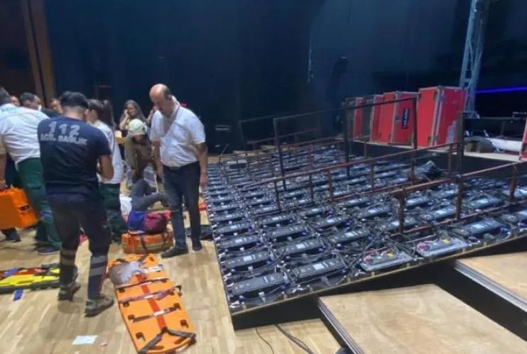 Düşme anı anbean kamerada