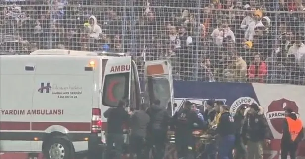 Fethiyespor-Galatasaray maçında taraftar tribünden düştü: Hayati tehlikesi var!