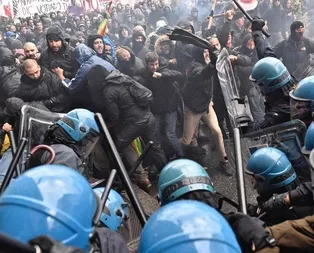 İtalya’da polis eylemcilere acımadı!