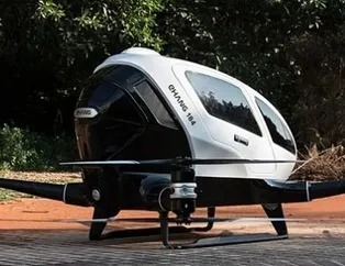 İşte yolcu taşıyan drone