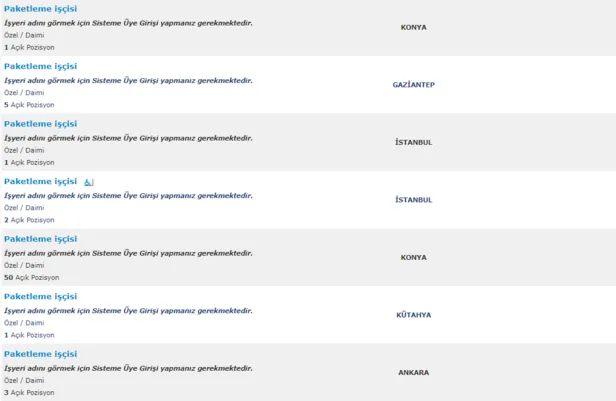 Evde paketleme işi günde 2-3 saat çalışarak aylık 1.000-1.500 lira kazanabilirsiniz! İşte İŞKUR vasıfsız işçi alımı-2
