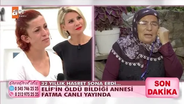Esra Erol'da Elif, ölü bildiği annesini ilk kez gördü!