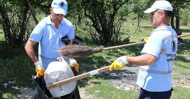 Aydos Ormanı’nı piknikçiler çöplüğe çevirdi