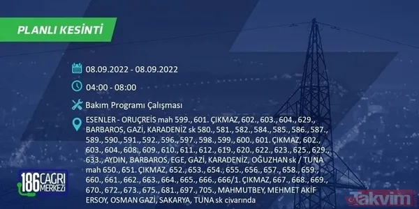 İSTANBUL ELEKTRİK KESİNTİSİ | 8-9 Eylül'de İstanbul'un 24 ilçesinde elektrikler kesilecek! Elektrik kesintileri nerede olacak? - 43