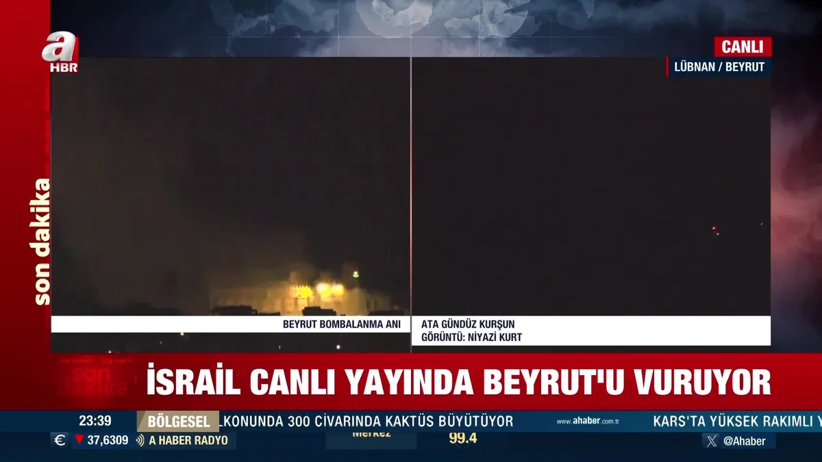 İsrail Lübnan'ın başkenti Beyrut'u vurdu