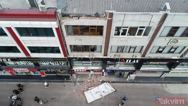 Güngören son dakika haberi! Merter'de çatıdan kopan parça kaldırıma düştü: "Bomba sesi gibiydi, büyük panik yaşadık" - 1