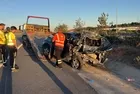 Kuzey Marmara Otoyolu’nda tır hafif ticari araca çarptı