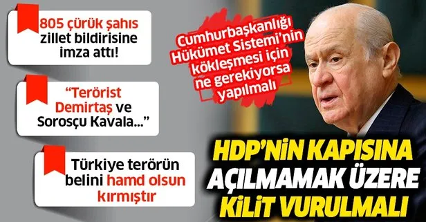Son dakika: MHP Genel Başkanı Devlet Bahçeli: HDP’nin kapısına açılmamak üzere kilit vurulmalı