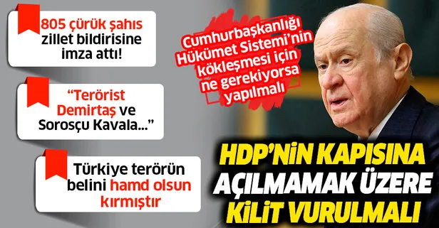 Son dakika: MHP Genel Başkanı Devlet Bahçeli: HDP'nin kapısına açılmamak üzere kilit vurulmalı