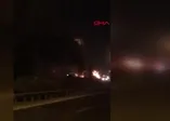 Son dakika: İzmir'de, yolcu otobüsü yandı (Video)