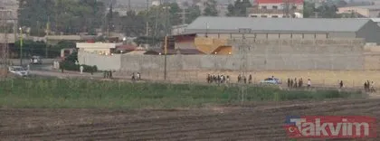 Sınırda terör bayrağı! YPG’li teröristler bez paçavralarını astı