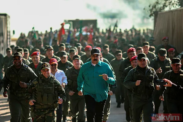 Venezuela ordusu Maduro'ya destek için sokağa çıktı - 6