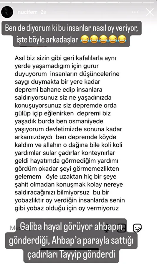 FETÖ hükümlüsü Şaban Çepik'in kızı Şerife Nur Çepik deprem bölgesinden Erdoğan çıkınca çıldırdı: Depremzedeleri toplayıp yakacağım-6