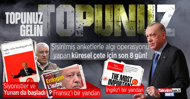 Başkan Erdoğan'a karşı küresel çetenin İsrail ve Yunan ayağı da harekete geçti! Skandal manşetler