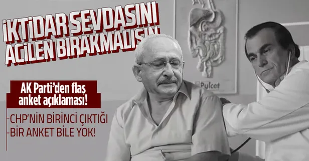 AK Parti'den flaş anket açıklaması: CHP'nin birinci parti olduğu anket yok