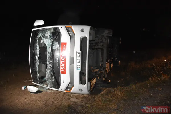 Sivas'ta sağlık çalışanlarını taşıyan tur midibüsü devrildi! Ölü ve yaralılar var - 12